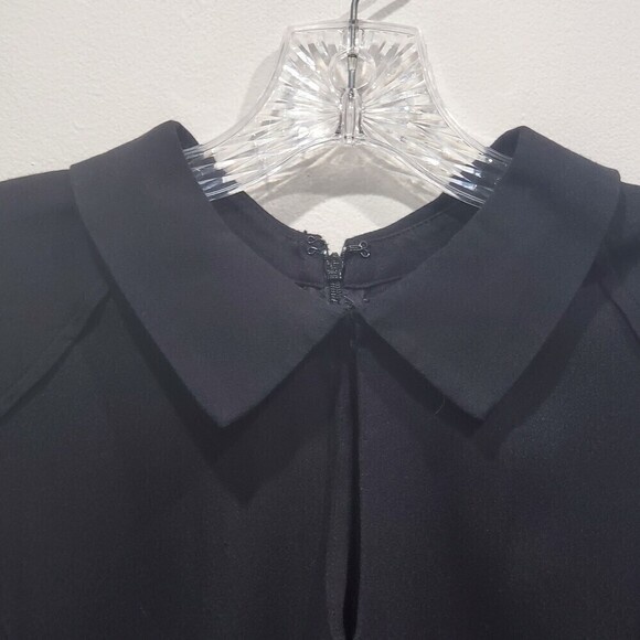 ELLA Moss Ivana Black Long Sleeved Collared Romper, Size S - Picture 4 of 12